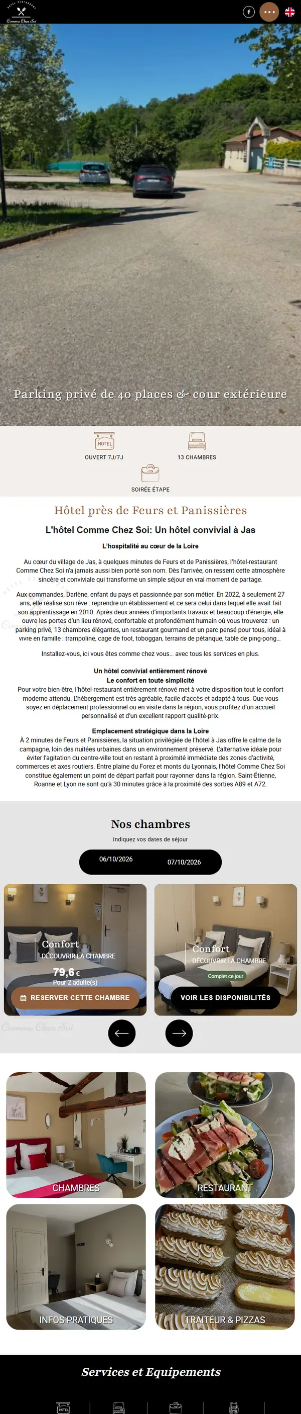 Site internet de Comme Chez Soi