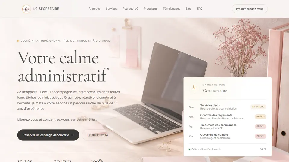 Site internet de LC Secrétaire